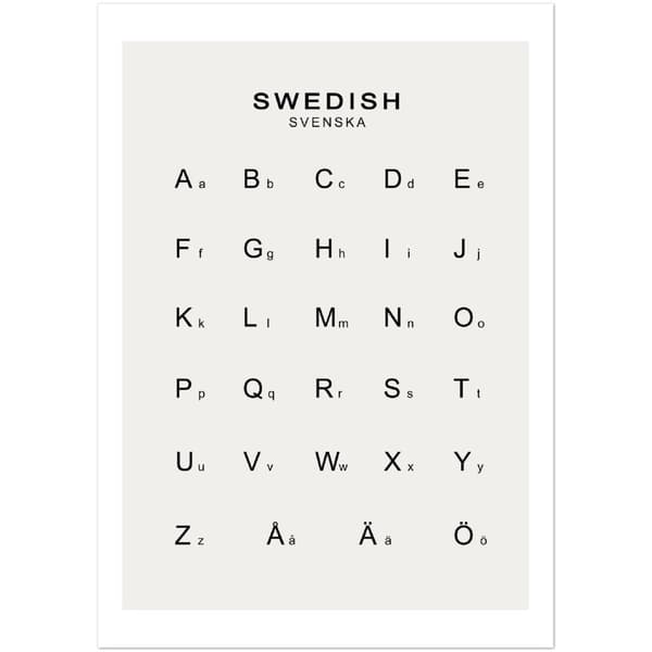 Swedish Svenska Poster - A4 21X29.7 cm / 8X12?