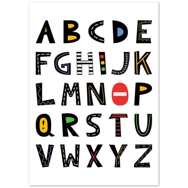 Alfabet Poster - A4 21X29.7 cm / 8X12?