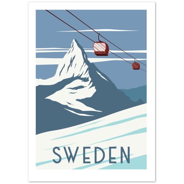 Sweden Vinter Poster - A4 21X29.7 cm / 8X12?