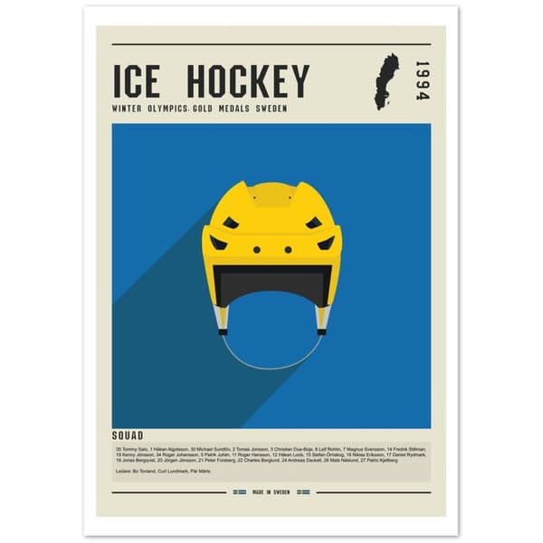 Sverige Ishockey 1994 OS Poster - A4 21X29.7 cm / 8X12?