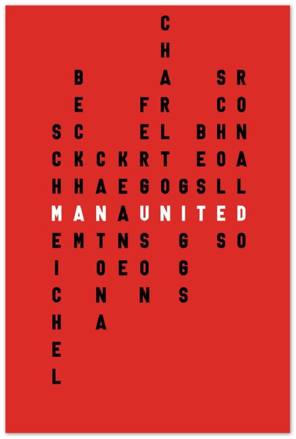 Manchester Football Players Poster - 60X90 cm / 24X36?