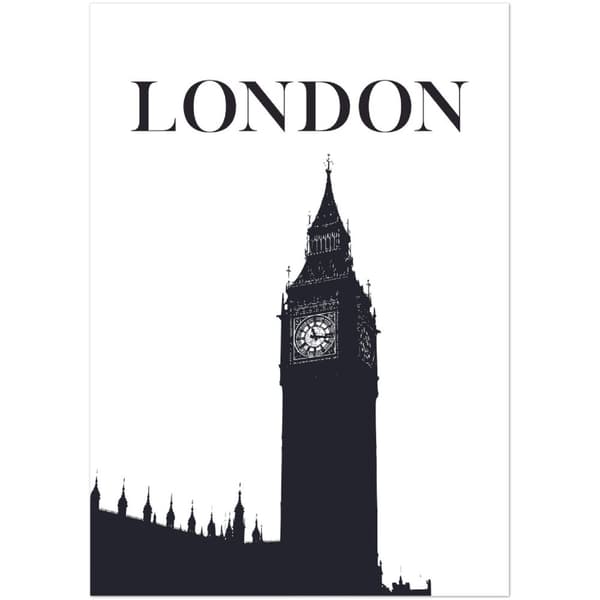 London Big Ben Poster - A1 (59.4 X 84.1 cm)