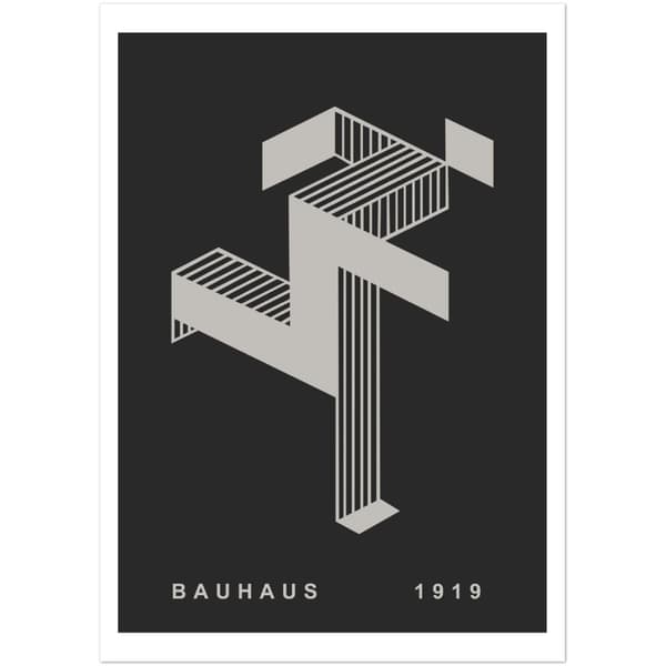 Bauhaus 1919 Poster - A1 (59.4 X 84.1 cm)