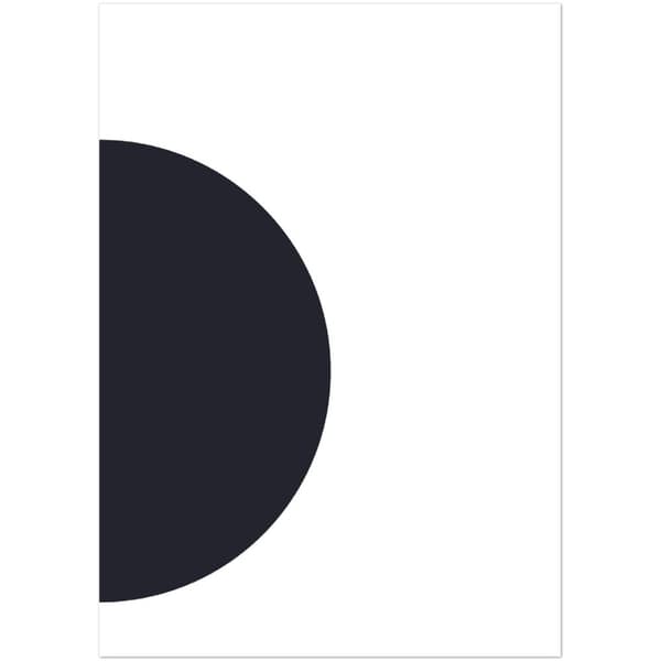 Abstrakt Shape Svart Poster - A1 (59.4 X 84.1 cm)