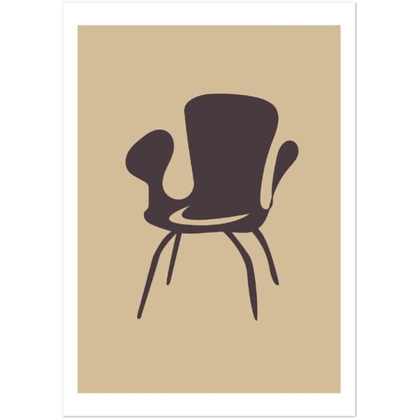 Abstrakt Stol Poster - A1 (59.4 X 84.1 cm)