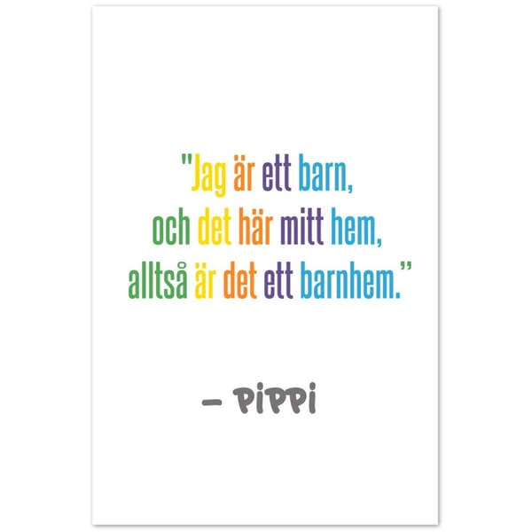 Pippi Citat Poster - 60X90 cm / 24X36?