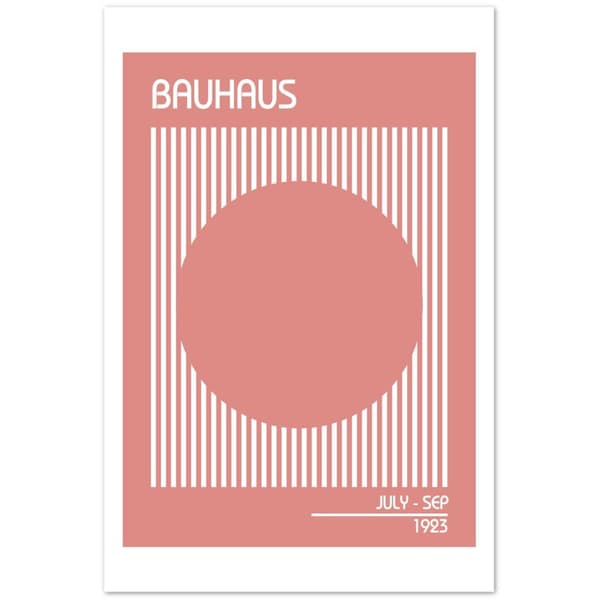 Bauhaus Pink Poster - 60X90 cm / 24X36?