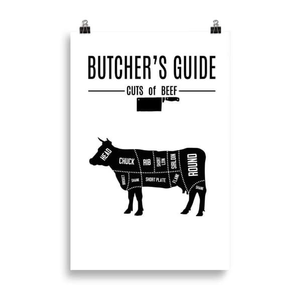 Butcher's Guide Poster - 61X91 cm
