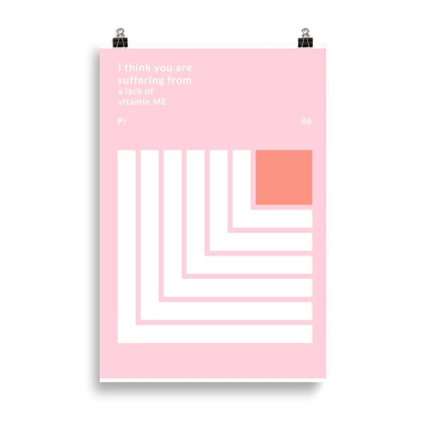 Pink Illustrations Poster - 61X91 cm