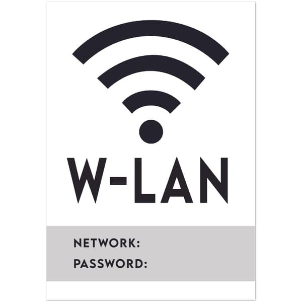 W-Lan Internet L�senord Poster - 70X100 cm / 28X40?