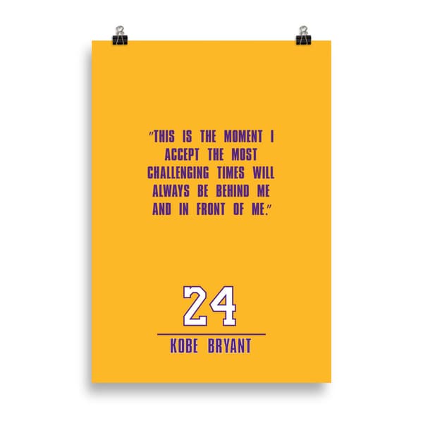 Kobe Bryant Quote Poster - 70X100 cm