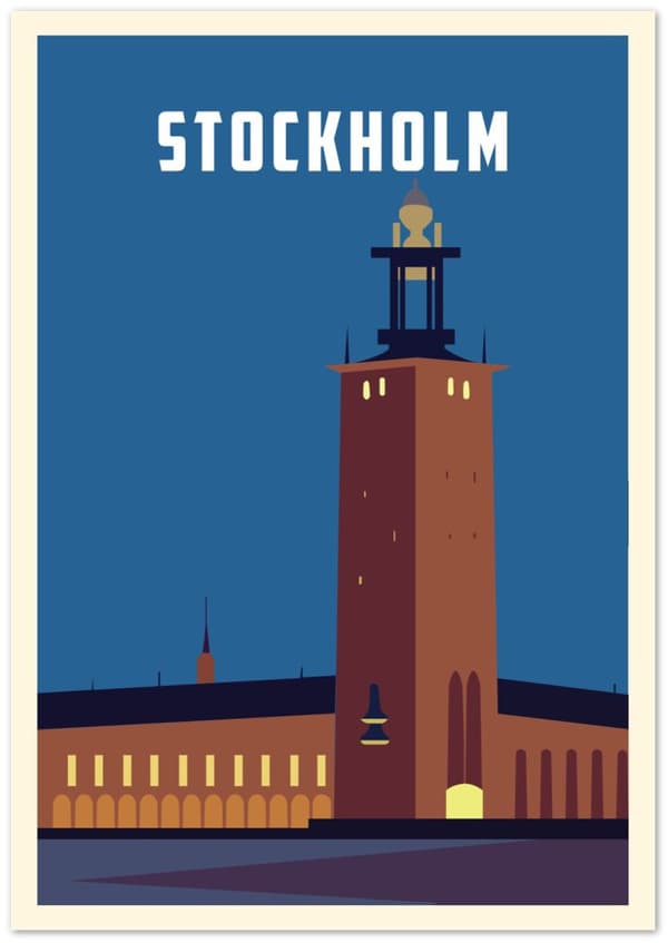 Stockholm Stadshus Poster - 70X100 cm / 28X40?