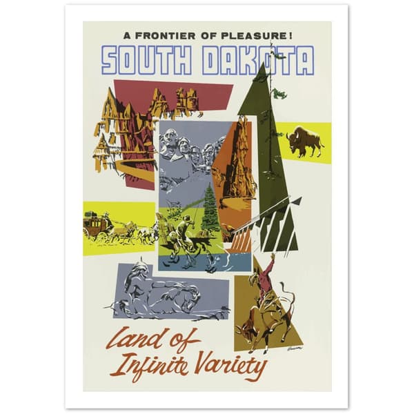 Vintage Travel Poster South Dakota - 70X100 cm / 28X40?