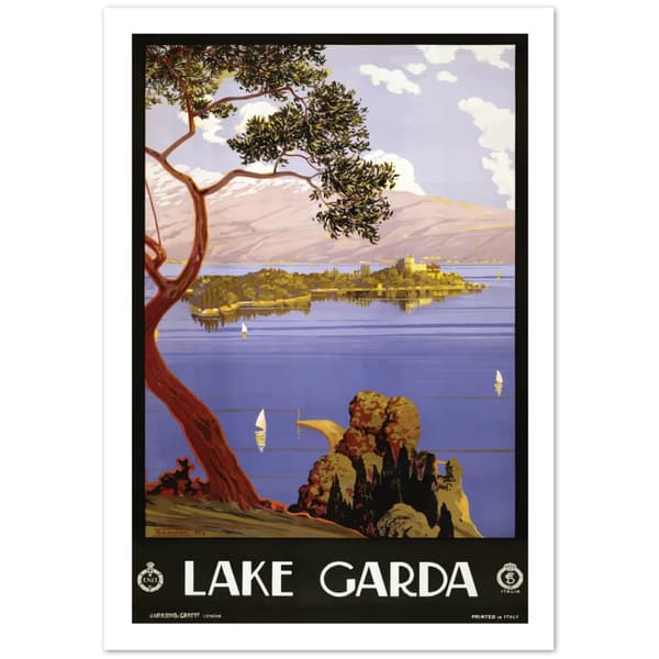 Vintage Travel Poster Lake Garda Italy - 70X100 cm / 28X40?
