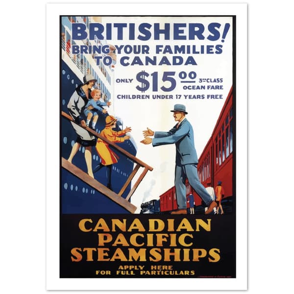 Vintage Travel Poster Canadian Pacific Steamships - 70X100 cm / 28X40?