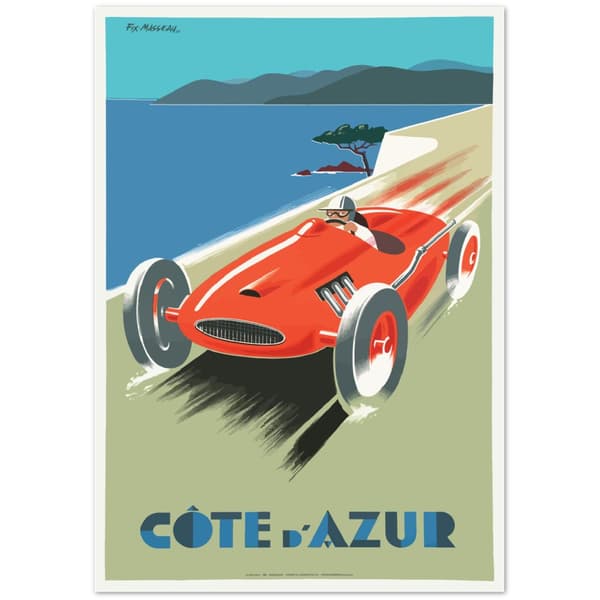 Vintage Travel Poster Cote d Azur - 70X100 cm / 28X40?