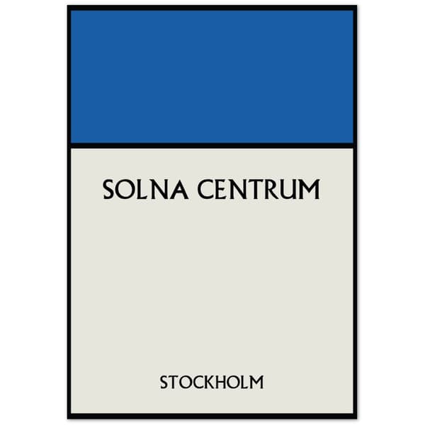 Solna Centrum Stockholm Poster - 70X100 cm / 28X40?