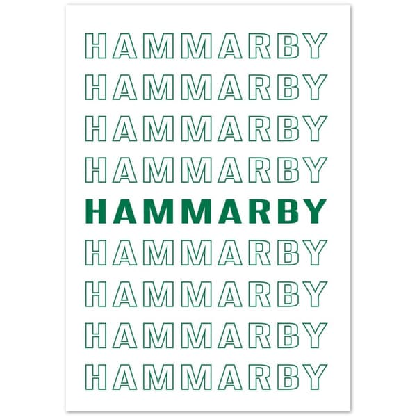 Hammarby Poster - 70X100 cm / 28X40?