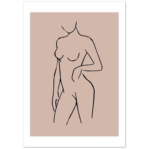 Nude Line Art Poster - 70X100 cm / 28X40?
