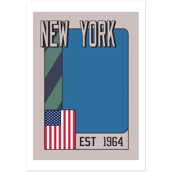 New York est 1964 - 70X100 cm / 28X40?