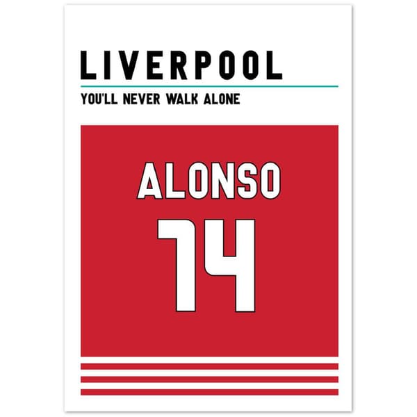 Xabi Alonso Liverpool Poster - A0 (84.1 X 118.9 cm)