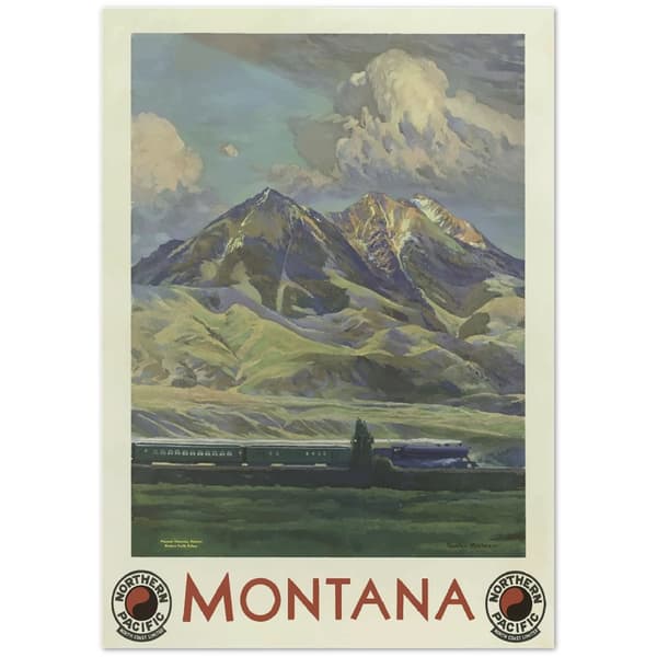 Vintage Travel Poster Montana - A0 (84.1 X 118.9 cm)