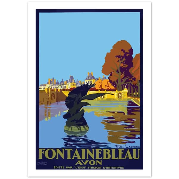 Vintage Travel Poster Fontinebleau - A0 (84.1 X 118.9 cm)