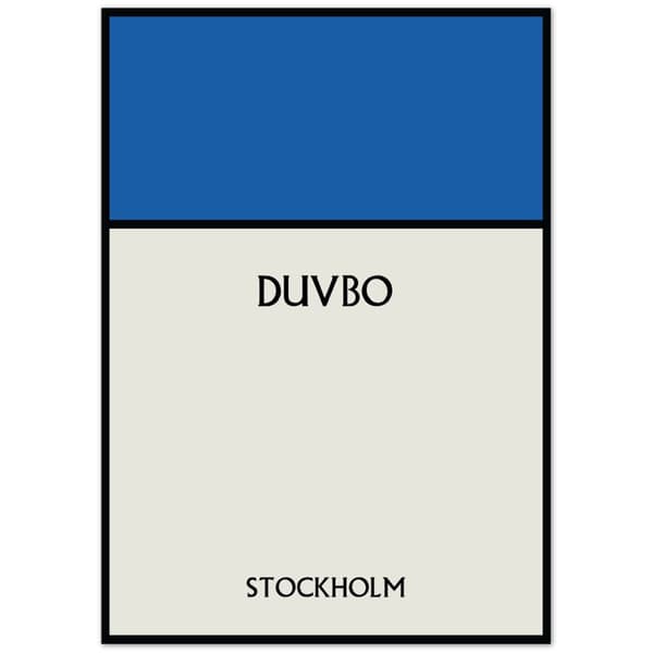 Duvbo Stockholm Poster - A0 (84.1 X 118.9 cm)