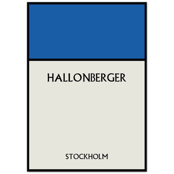 Hallonberger Stockholm Poster - A0 (84.1 X 118.9 cm)