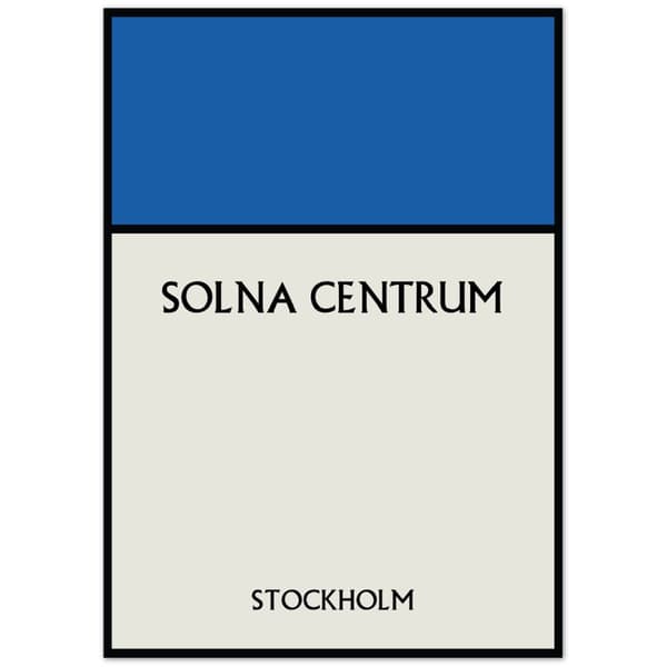 Solna Centrum Stockholm Poster - A0 (84.1 X 118.9 cm)