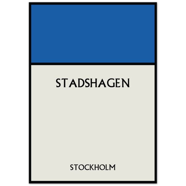 Stadshagen Stockholm Poster - A0 (84.1 X 118.9 cm)