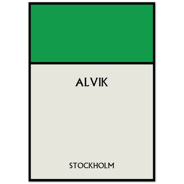 Alvik Stockholm Poster - A0 (84.1 X 118.9 cm)