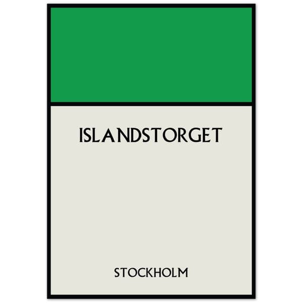 Islandstorget Stockholm Poster - A0 (84.1 X 118.9 cm)
