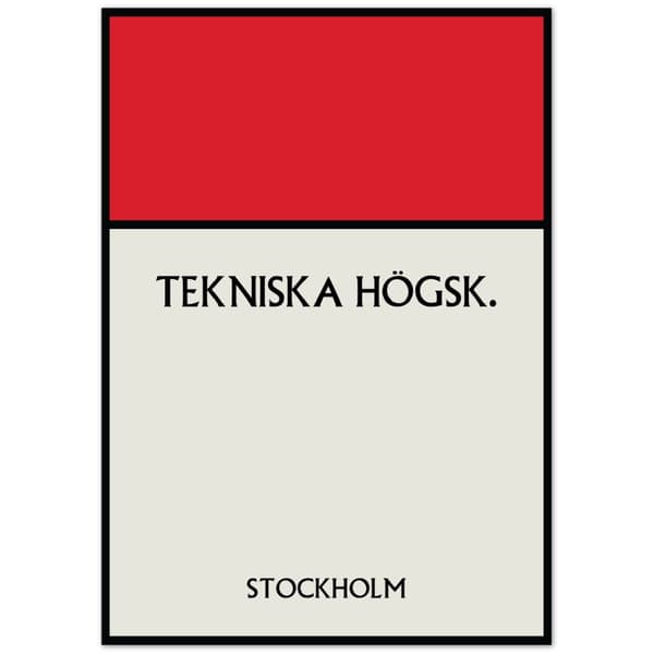 Tekniska H�gskolan Stockholm Poster - A0 (84.1 X 118.9 cm)