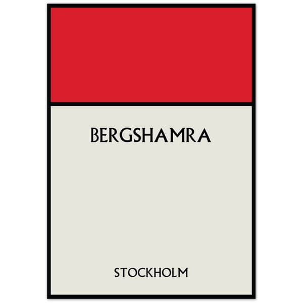 Bergshamra Stockholm Poster - A0 (84.1 X 118.9 cm)