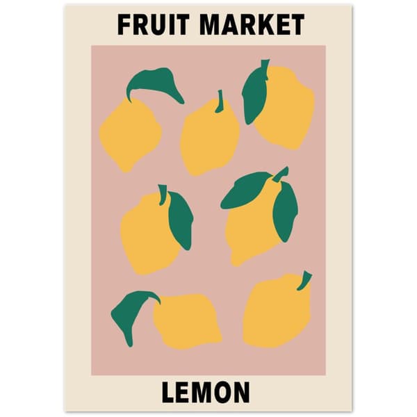 Fruit Market Lemon Poster - A0 (84.1 X 118.9 cm)