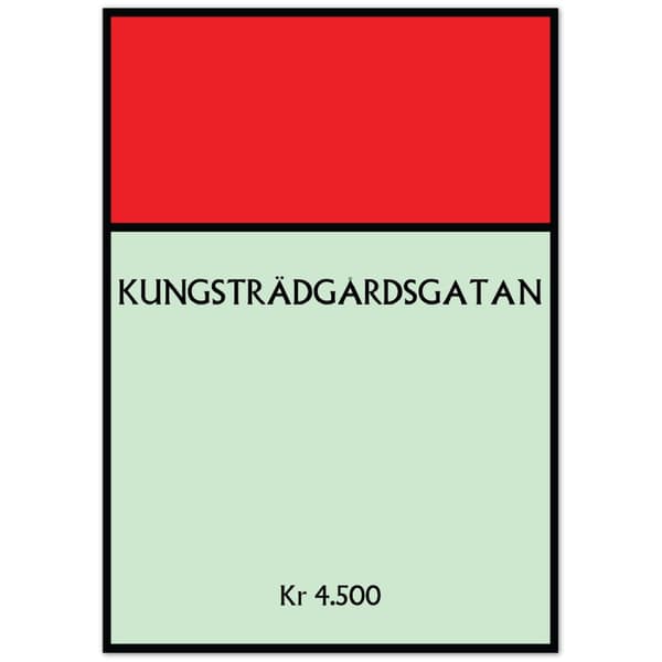 Kungstr�dg�rdsgatan Poster - A0 (84.1 X 118.9 cm)