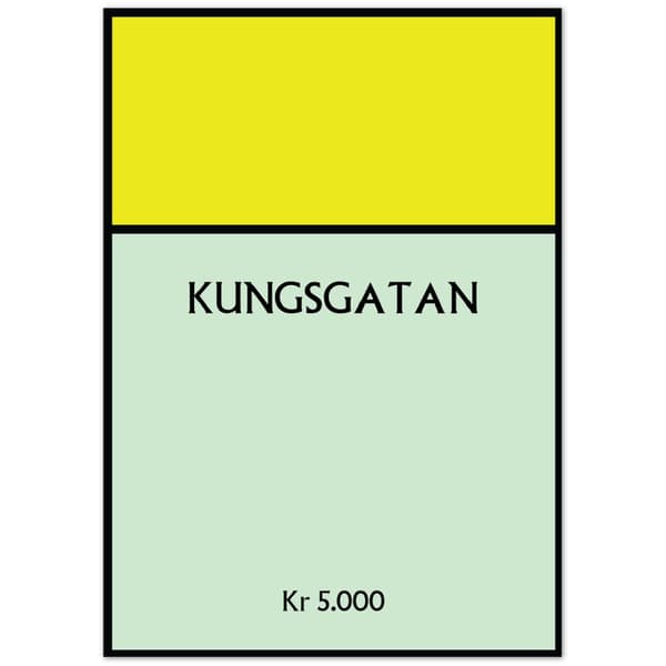 Kungsgatan Poster - A0 (84.1 X 118.9 cm)