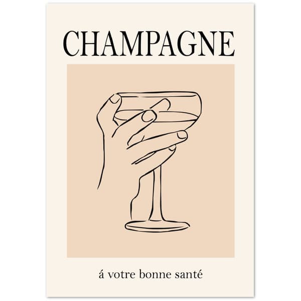 Champagne Poster - A0 (84.1 X 118.9 cm)