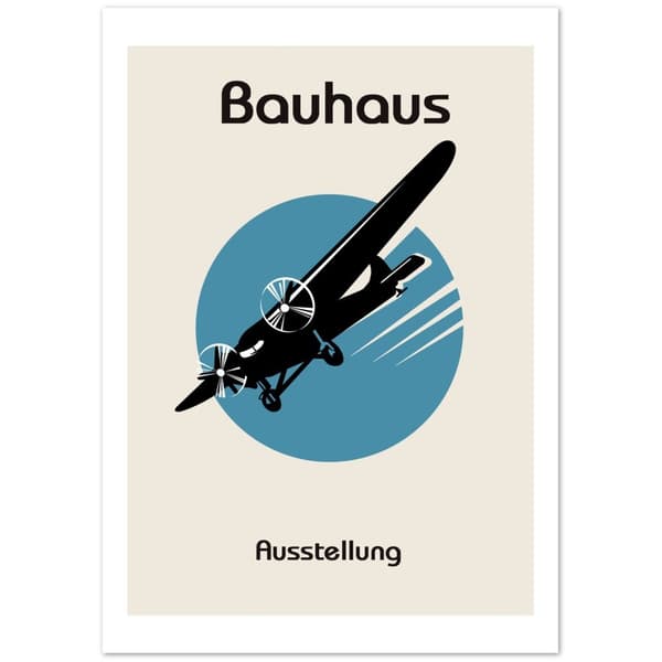 Bauhaus Ausstelling Airplane Poster - A4 21X29.7 cm / 8X12?