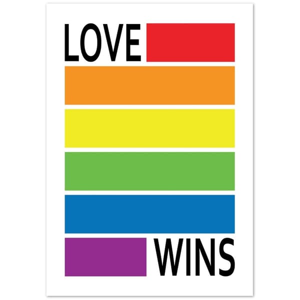 Love Wins Poster - A4 21X29.7 cm / 8X12?