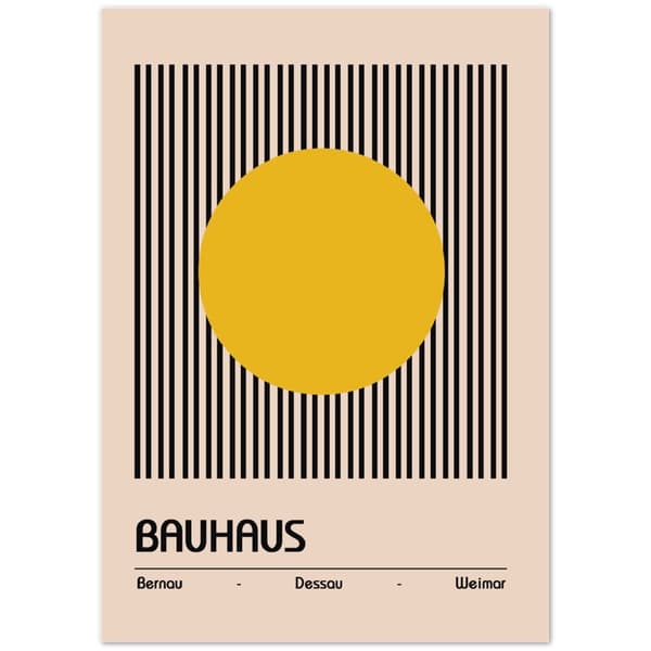 Bauhaus Yellow Poster - A4 21X29.7 cm / 8X12?