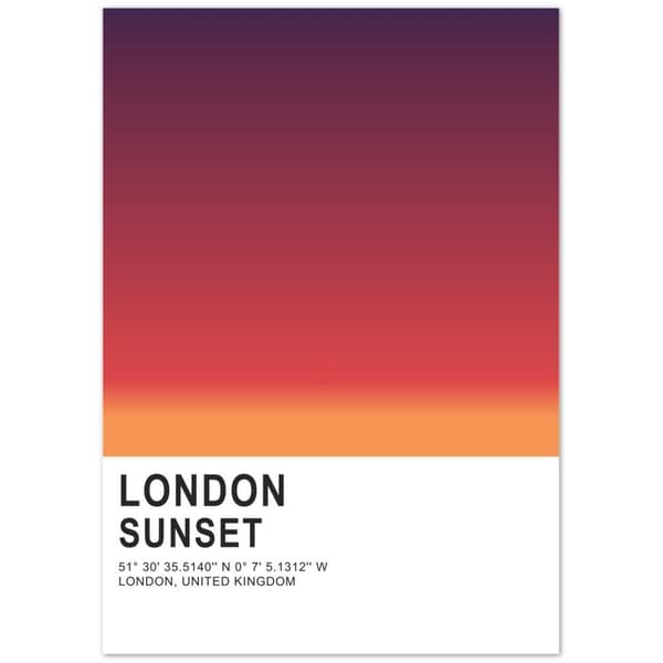 London Sunset Poster - A4 21X29.7 cm / 8X12?