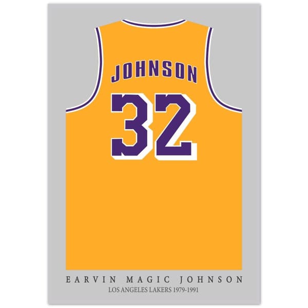 Earvin Magic Johnson Poster - A4 21X29.7 cm / 8X12?