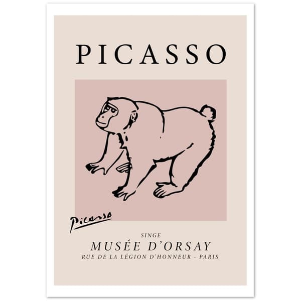 Picasso Monkey Poster - A4 21X29.7 cm / 8X12?