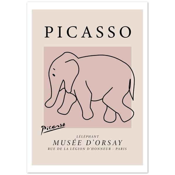 Picasso Elephant Poster - A4 21X29.7 cm / 8X12?