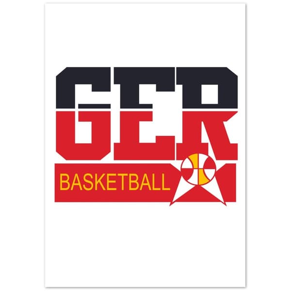 German Basketball Poster - A4 21X29.7 cm / 8X12?