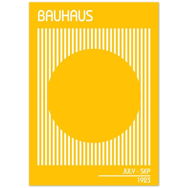 Bauhaus Yellow Poster - A4 21X29.7 cm / 8X12?