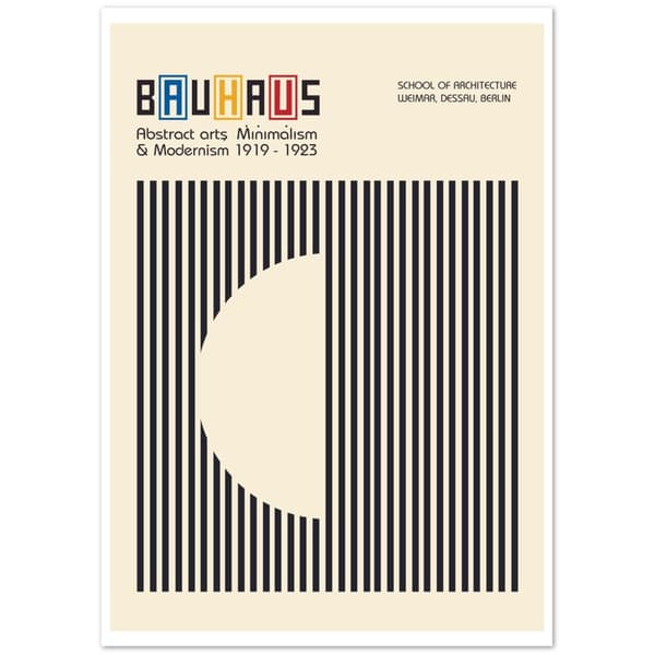 Bauhaus Beige Poster - A4 21X29.7 cm / 8X12?