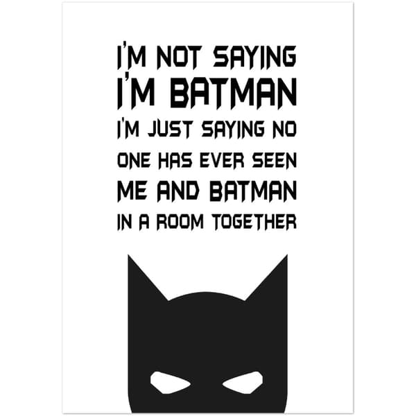 Batman Poster - A4 21X29.7 cm / 8X12?